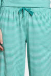 Zivame The Weekender Knit Cotton Pyjama Set - Ocean Floor — thumbnail 6